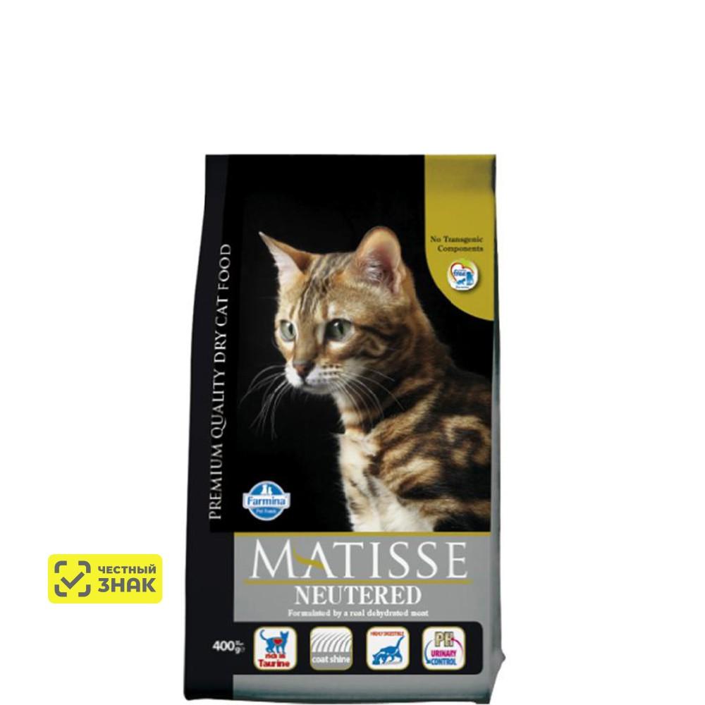 Farmina Matisse Cухой корм для стерилизованных кошек и кастрированных котов, с курицей, 400 гр.