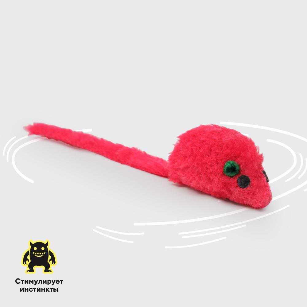 Petmax Игрушка для кошек Мышка из искусственного меха, 4,5 см, цвет в ассортименте
