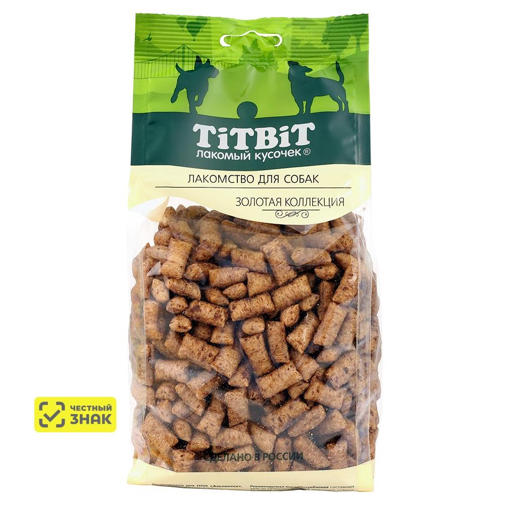 TiTBiT Лакомство Подушечки с обсыпкой из рубца говяжьего для собак, 370 гр.