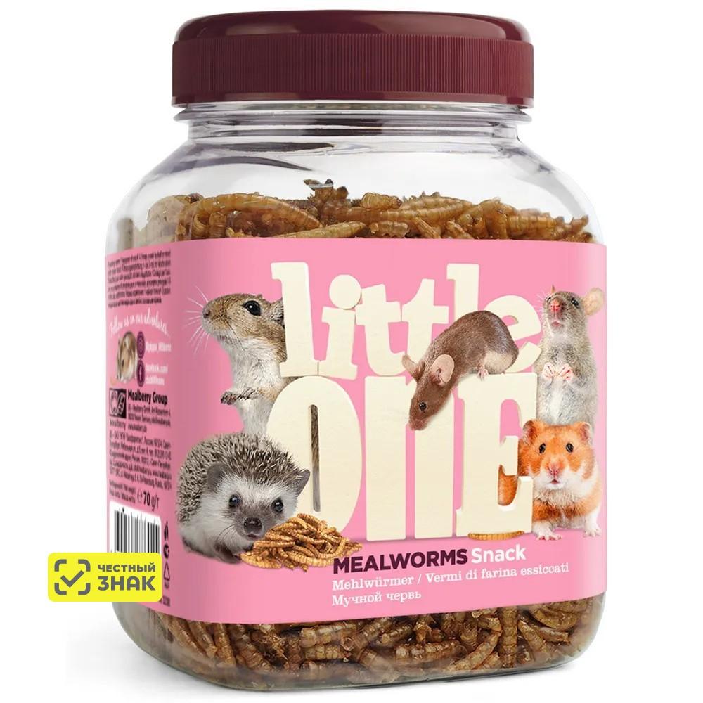 Little One Лакомство для всеядных грызунов Мучной червь, 70 г