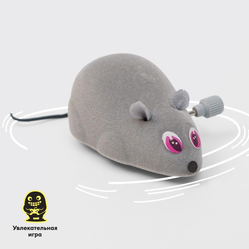 Petmax Игрушка для кошек Мышь заводная, 7,5x4,5x3 см