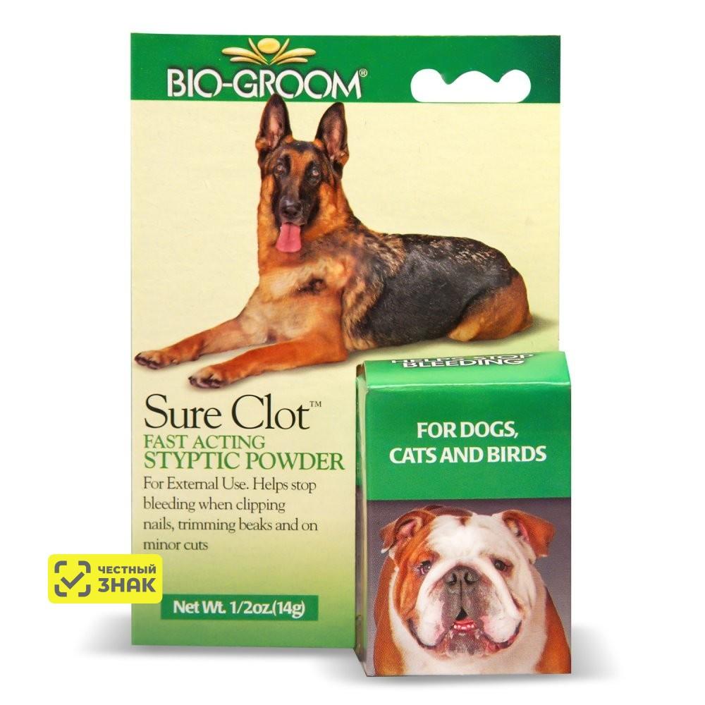 Bio-groom Sure Clot Пудра кровоостанавливающая для собак, кошек и птиц, 14,8 мл