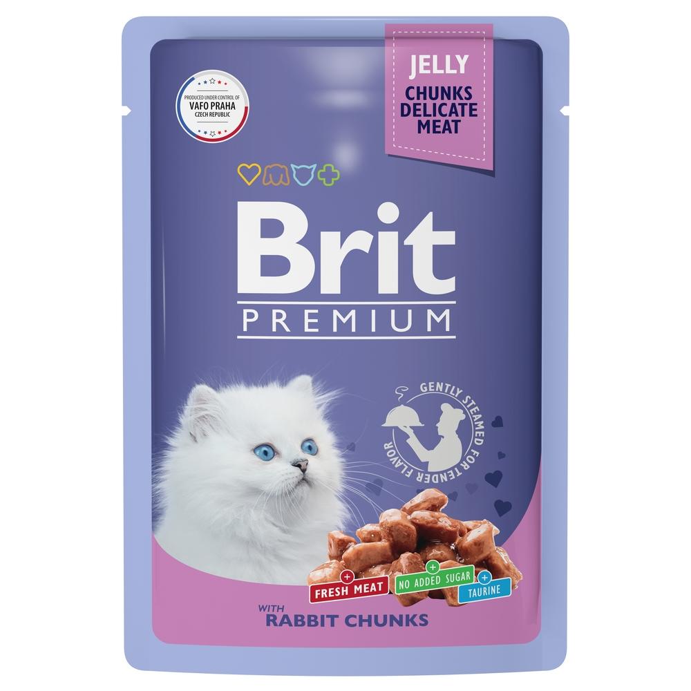 Brit Premium пауч для котят кролик в желе, 85 гр