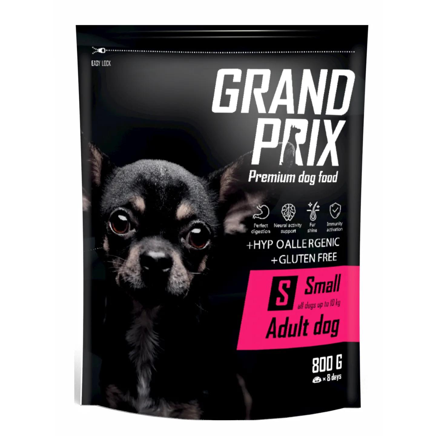 Grand Prix Small Adult Сухой корм с курицей для взрослых собак мелких пород, 0,8 кг