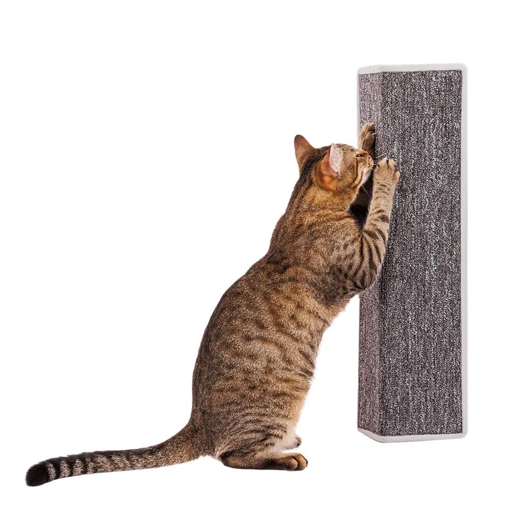 Pet hobby Когтеточка-доска (57х13 см) угловая из ковролина для кошек, серая окантовка
