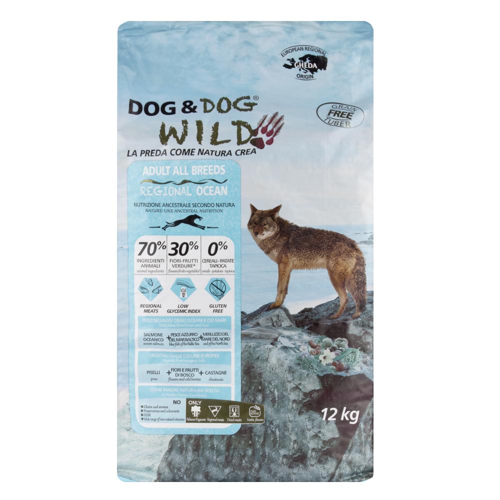 Dog & Dog Wild Regional Ocean Сухой корм для собак, с лососем и треской, 12 кг