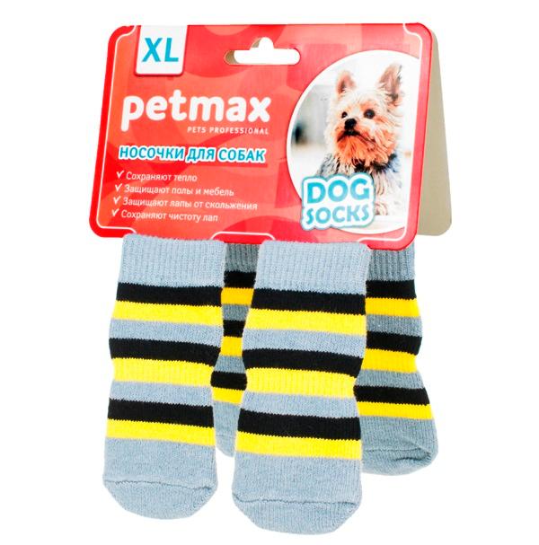 Petmax Носки для собак L желтый (унисекс)