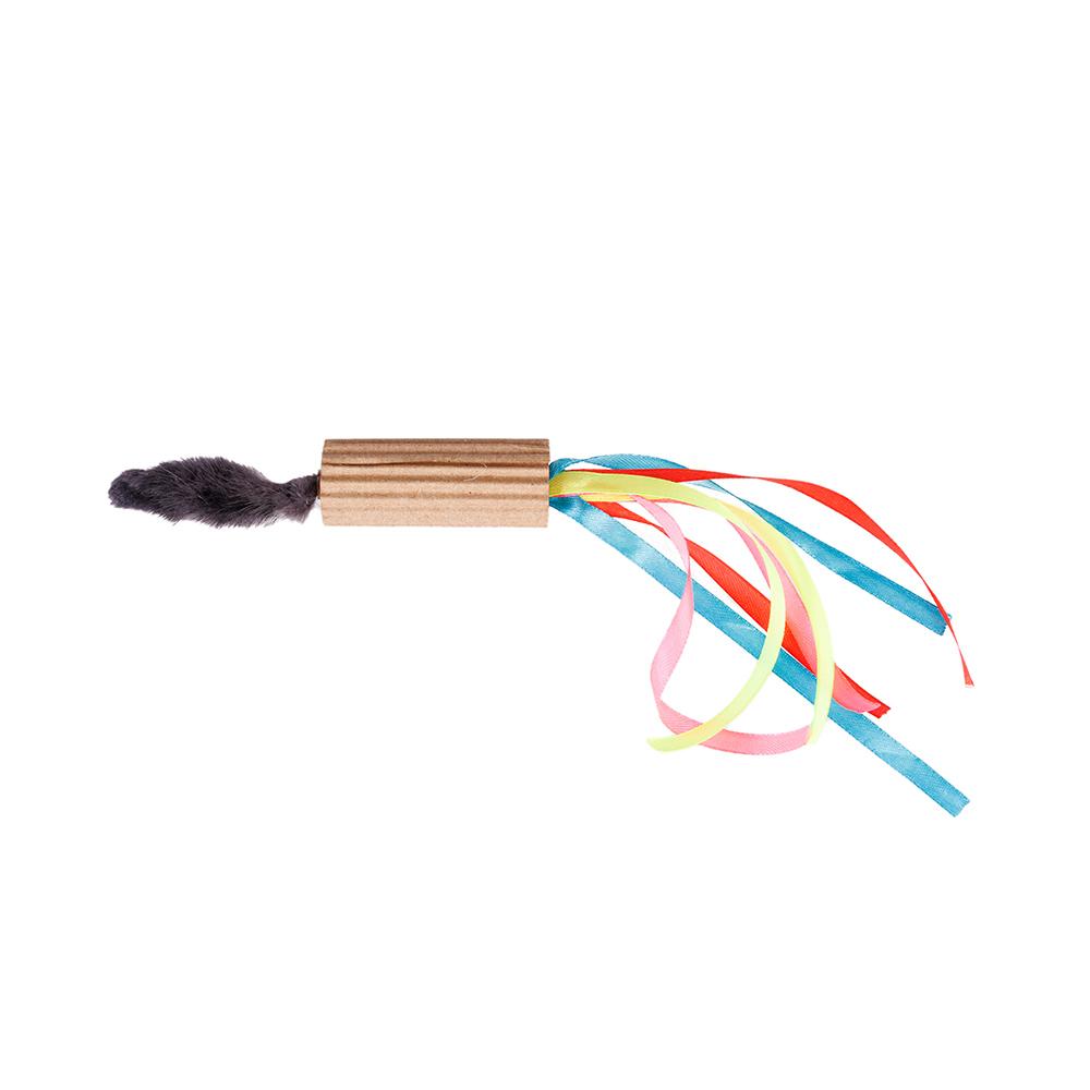 Pet hobby Игрушка из натуральной норки для кошек Цилиндр с кошачьей мятой, 25 см