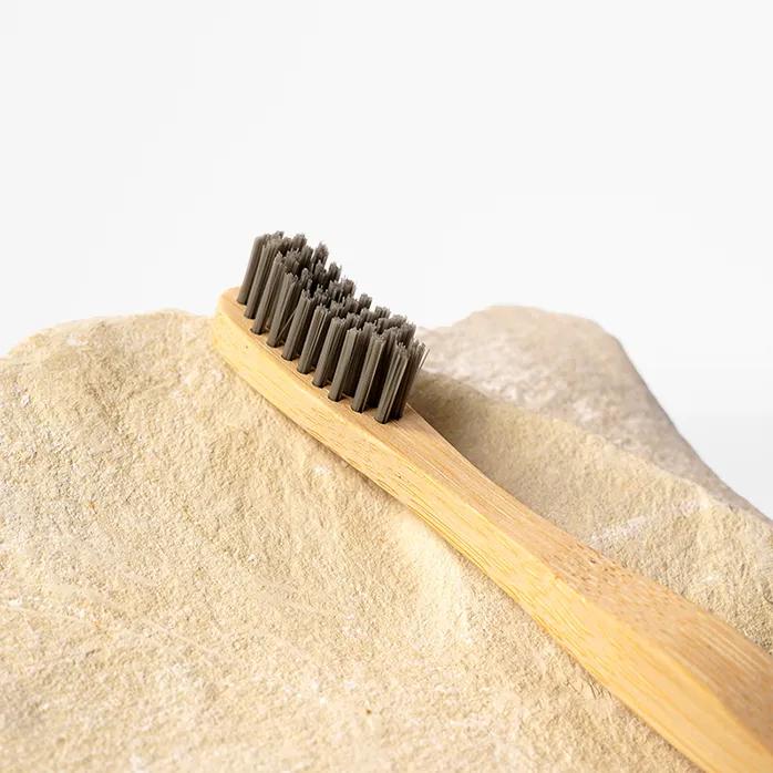 Barq Бамбуковая зубная щётка Barq - Bamboo Brush, Графит