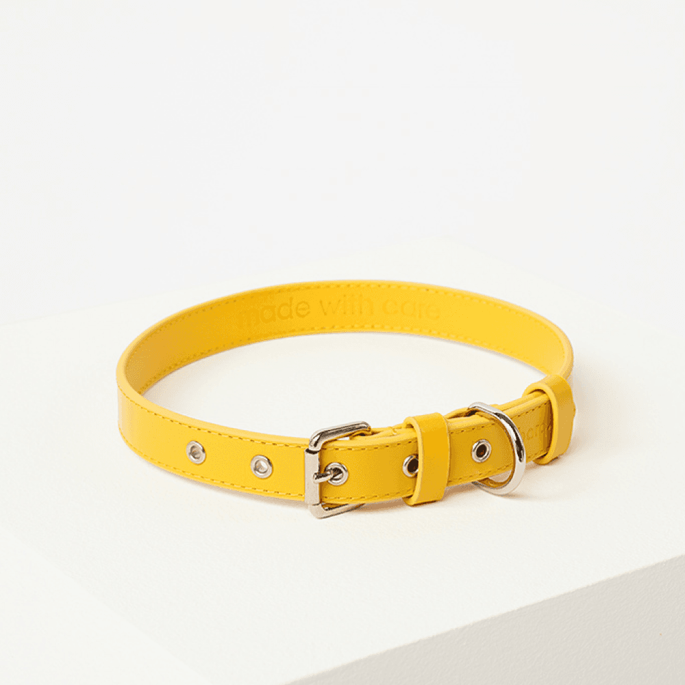 Barq Кожаный ошейник Barq - Oro Collar, XL (46-56 см), Лимон