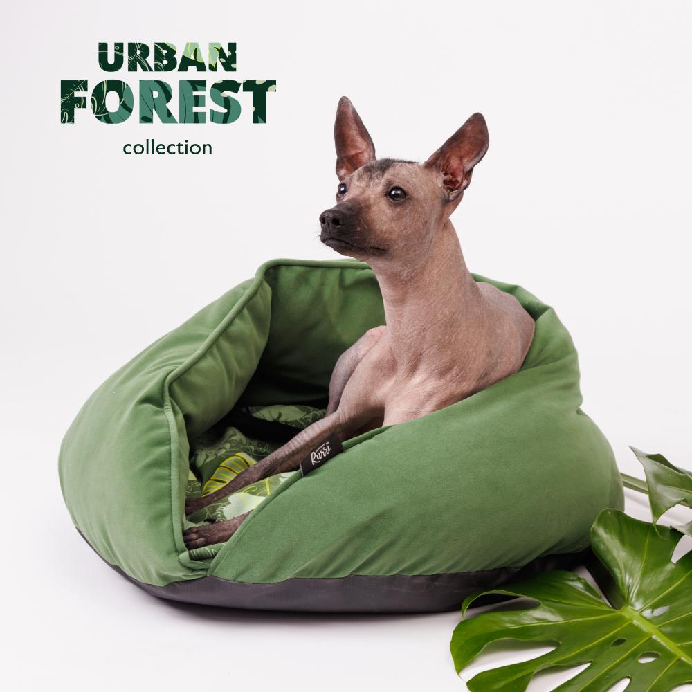 RURRI Лежак для кошек и собак Urban Forest, 52х52х30 см