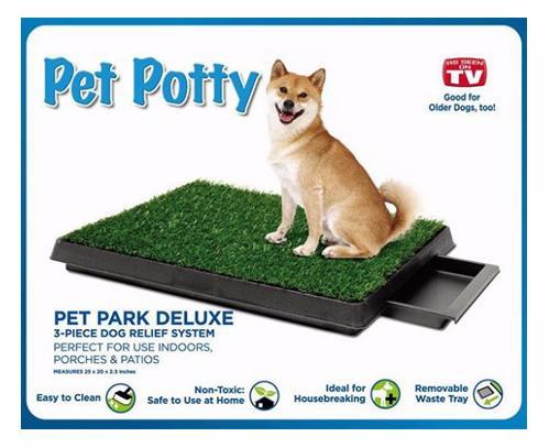 Pet Potty Туалет для собак с лотком и травой 63х51х7 см