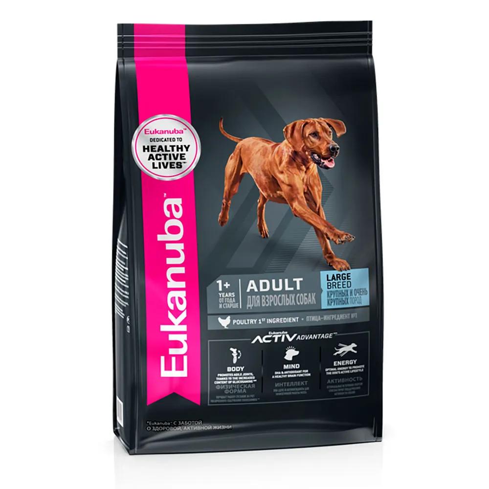 Eukanuba Large Breed Adult Сухой корм для собак крупных и очень крупных пород старше 1 года, с курицей, 15 кг