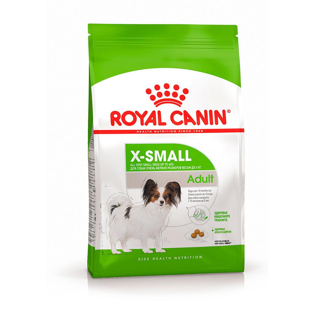 Royal Canin X-Small Adult Сухой корм для миниатюрных собак от 10 месяцев до 8 лет, 1,5 кг