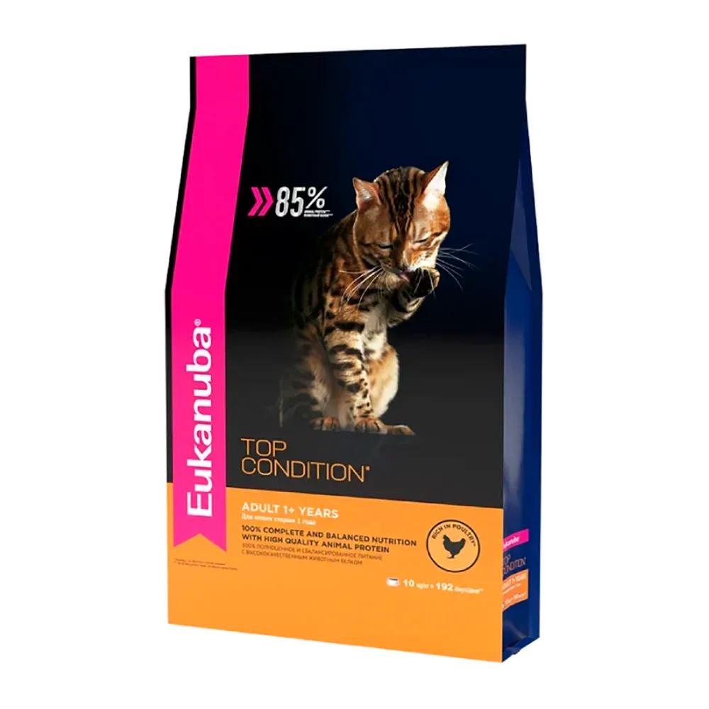 Eukanuba Top Condition Adult Сухой корм для кошек старше 1 года, с курицей, 400 гр.