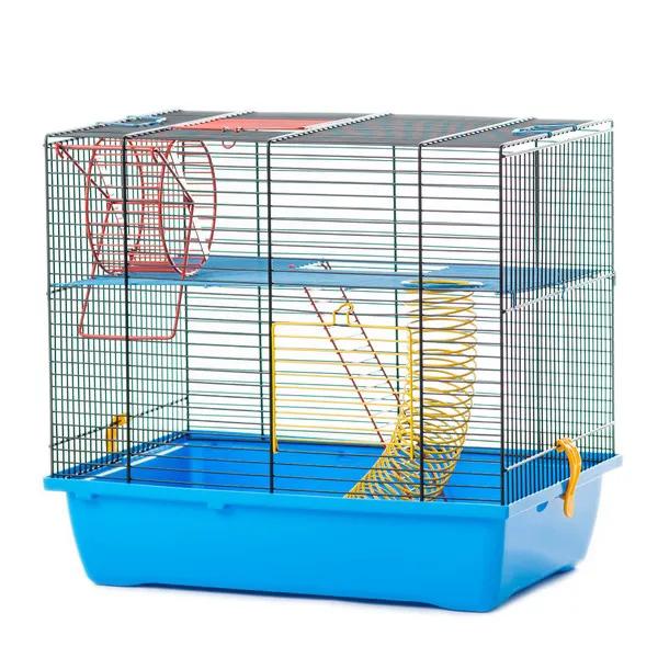 Interzoo Клетка для грызунов Тедди Люкс 1 с комплектом цветная 43х28х38,5см