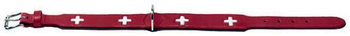 Hunter Ошейник для собак Swiss, обхват шеи 35-39,5 см, ширина 2,6 см, красно-черный