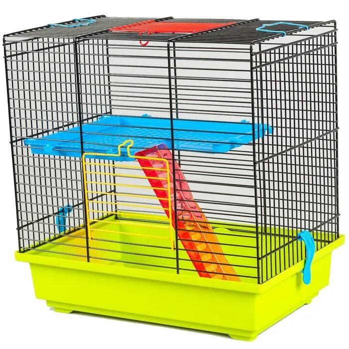Interzoo Клетка для грызунов TEDDY I+ комплект цветная 370х250х385 мм G014