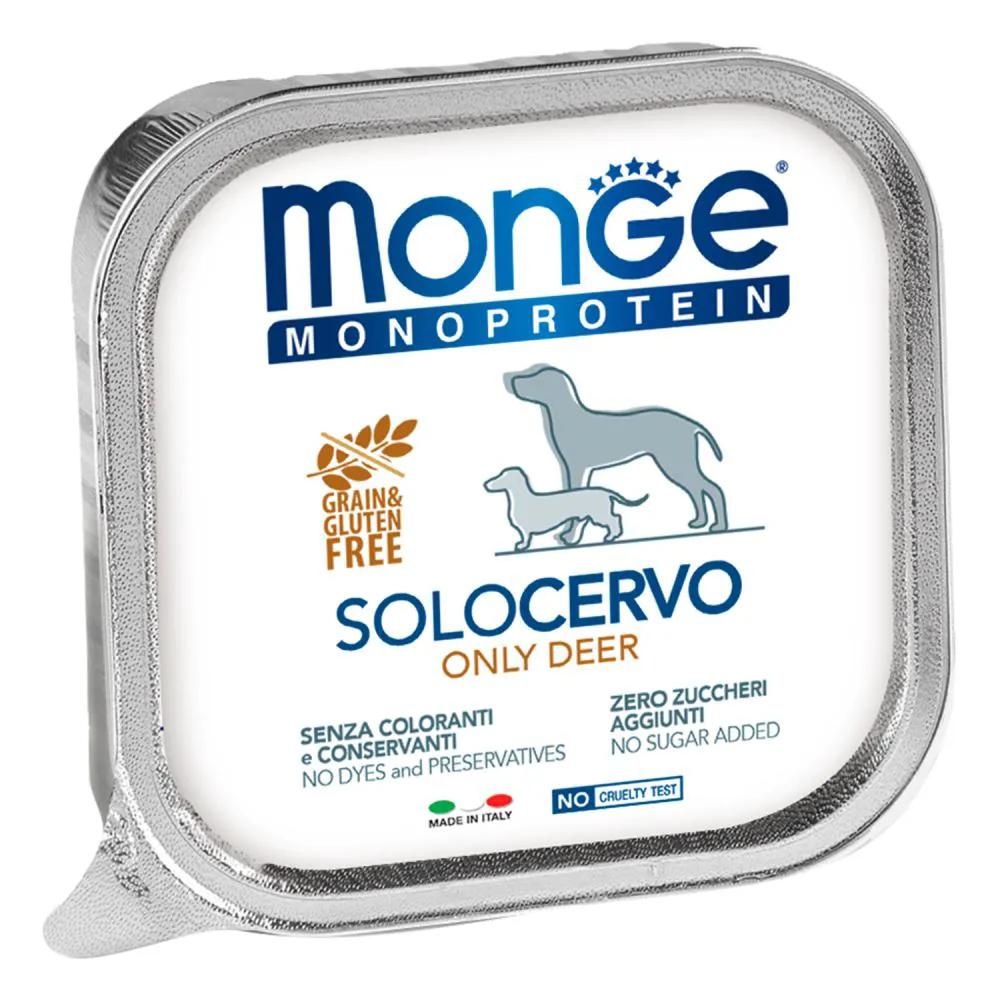 Monge Monoprotein консервы для собак, с олениной, 150 г