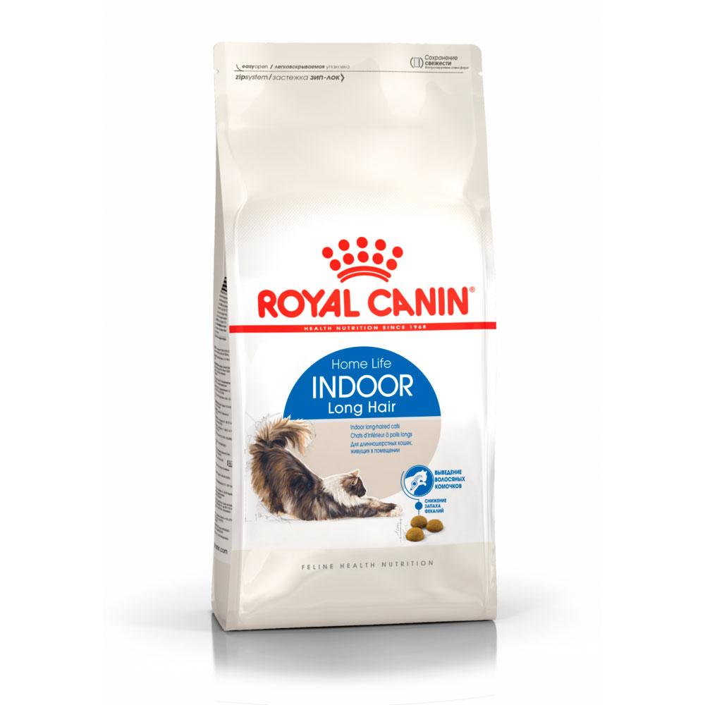 Royal Canin Indoor Long Hair Home Life Сухой корм для длинношерстных кошек в возрасте от 1 до 7 лет, 10 кг