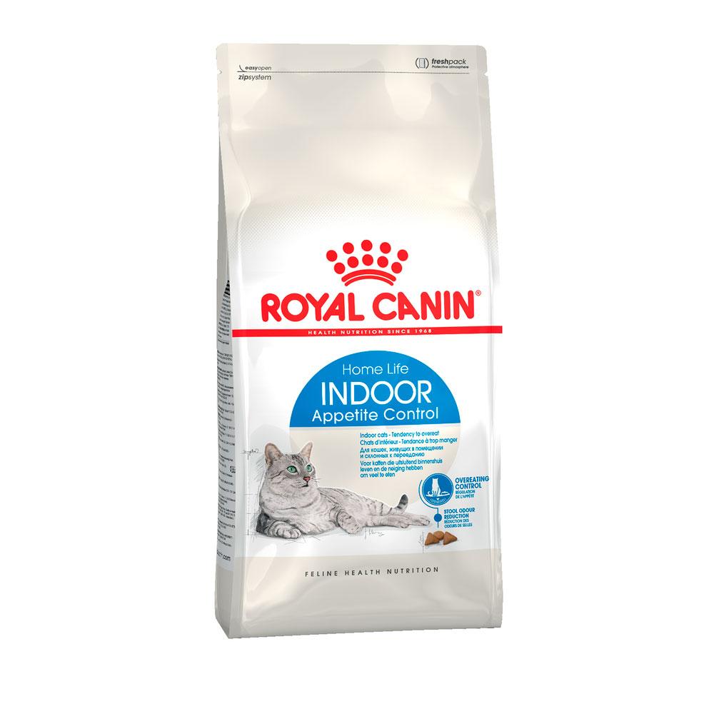 Royal Canin Indoor Appetite Control корм сухой для кошек для домашних кошек, склонных к набору веса, 2 кг