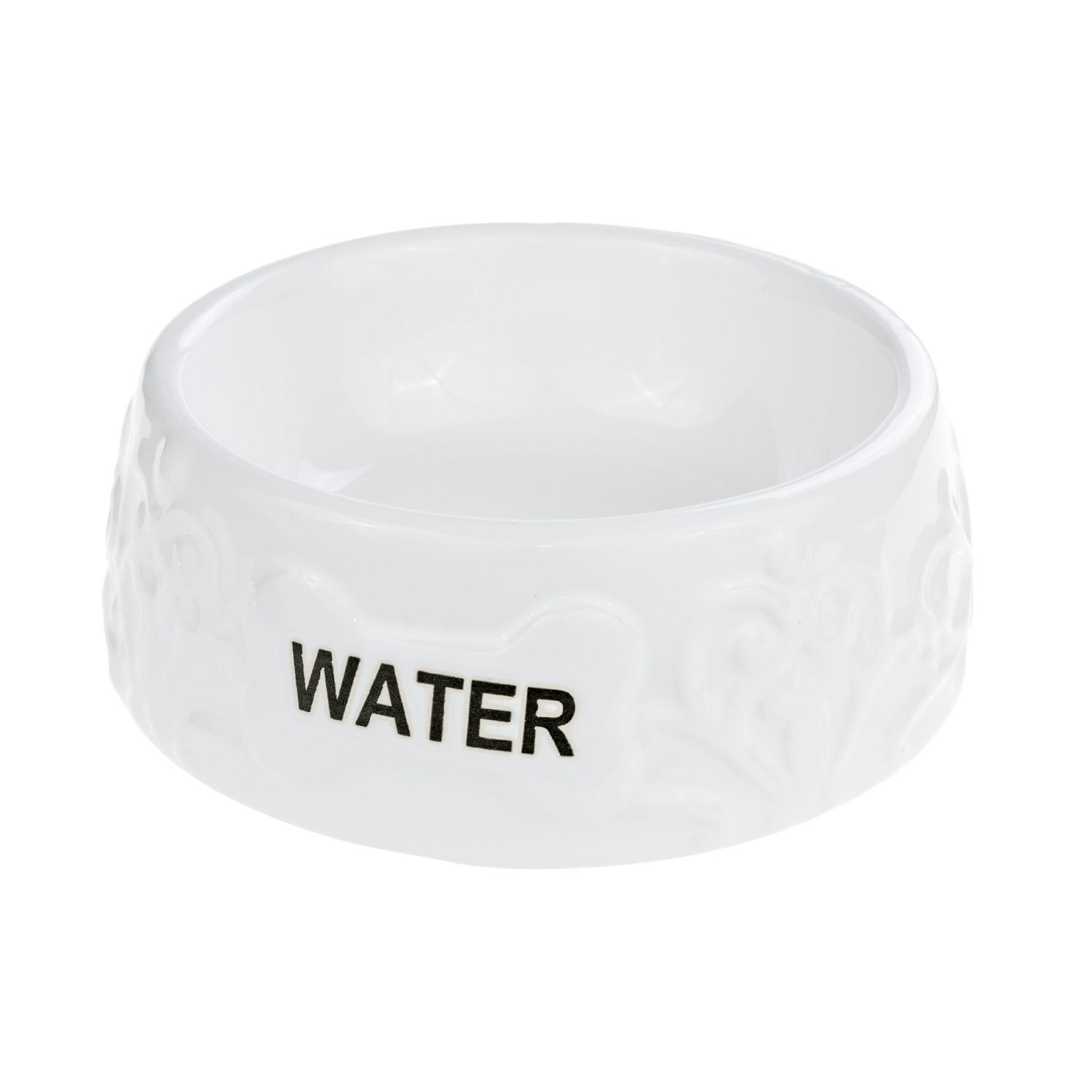 Petmax Миска керамическая для собак Water, 200 мл, диаметр 15 см, белая