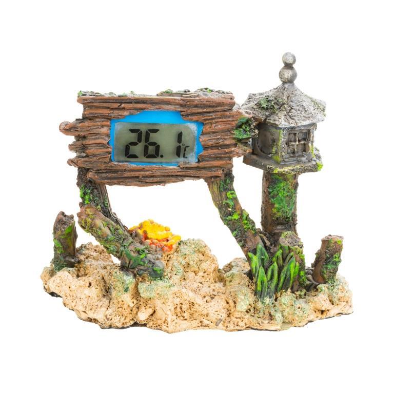 Aquafantasy Декор для аквариумов с термометром Декорация, 13,7x5,7x11,2 см