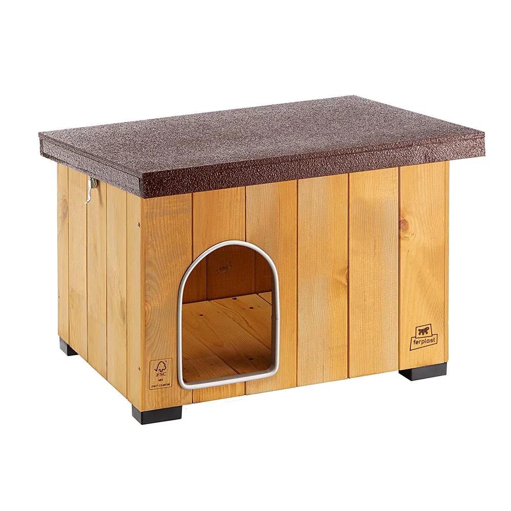 Ferplast Будка деревянная для собак Canile Baita 50, 56x46,5x41,5 см