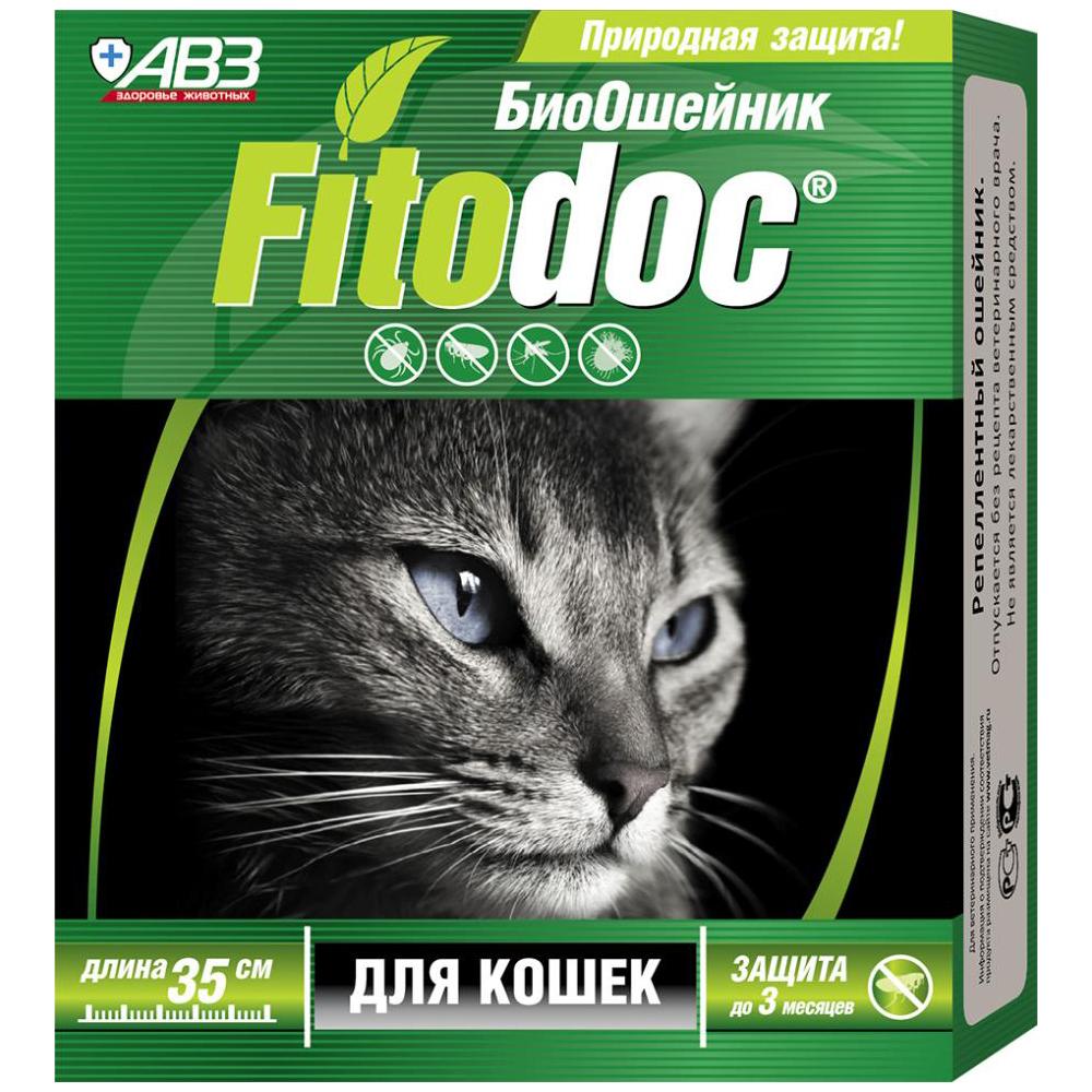 АВЗ Fitodoc БиоОшейник репеллентный от блох и клещей для кошек, 35 см