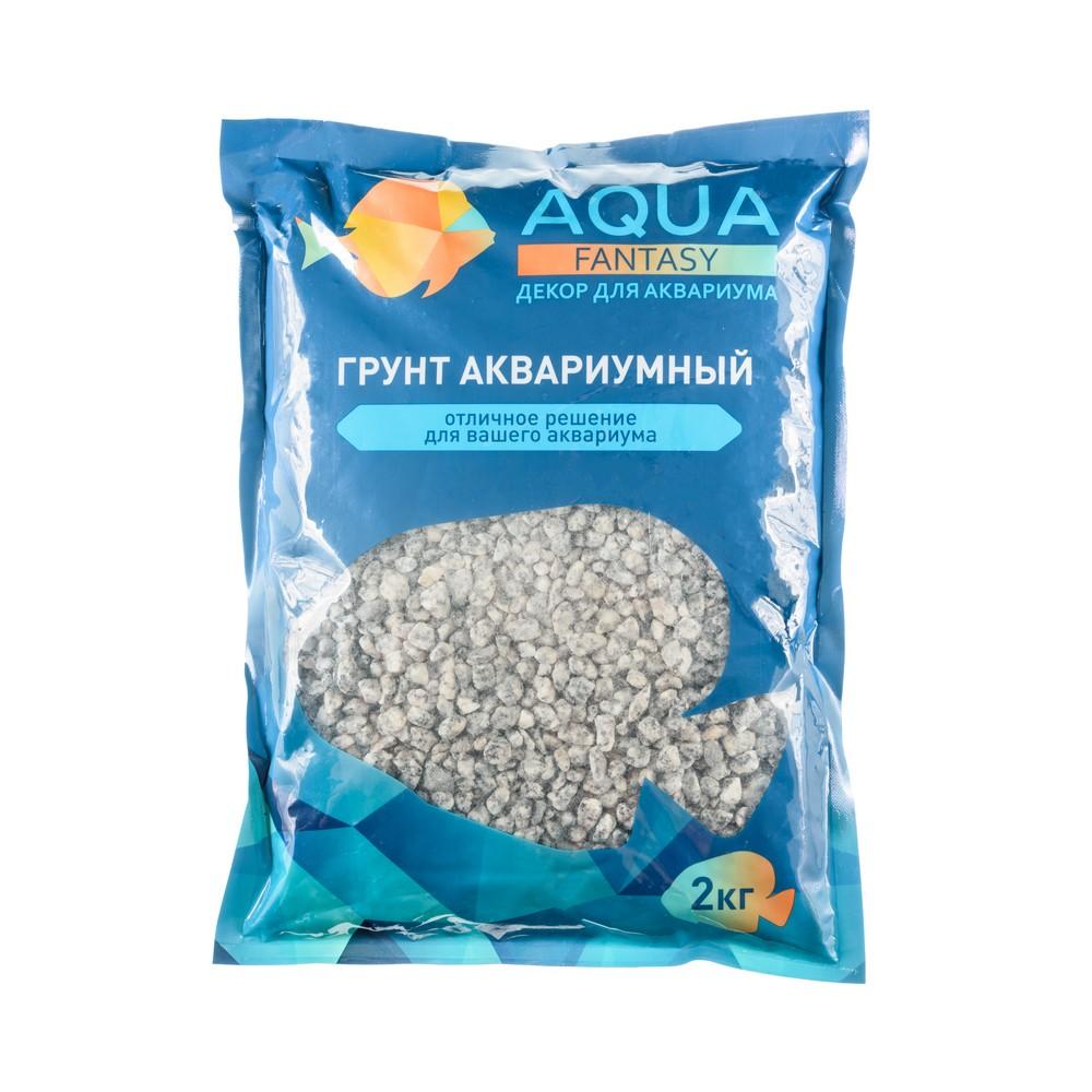 Aquafantasy Грунт аквариумный натуральный, 4-6 мм, 2 кг, черно-белый