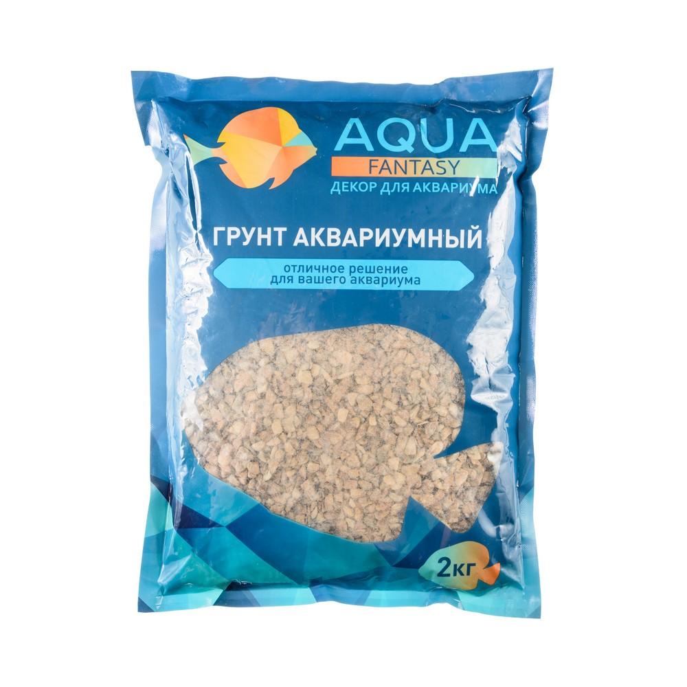 Aquafantasy Грунт аквариумный натуральный, 4-6 мм, 2 кг, желтый