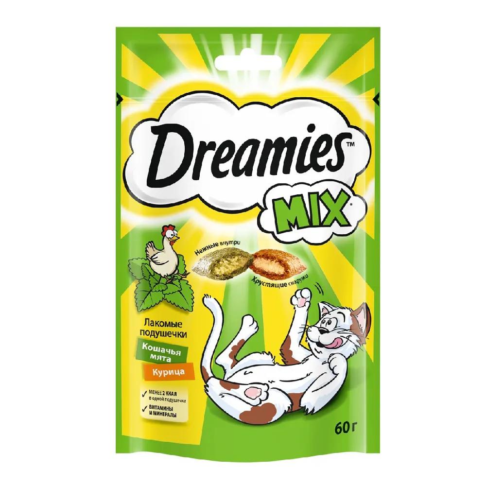 Dreamies Лакомство Подушечки с курицей и мятой (60 гр.) для кошек