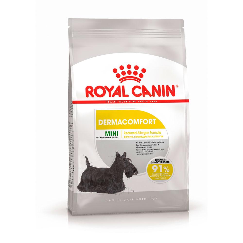 Royal Canin Mini Dermacomfort сухой корм для собак маленьких пород, склонных к кожным раздражениям и зуду, 1кг