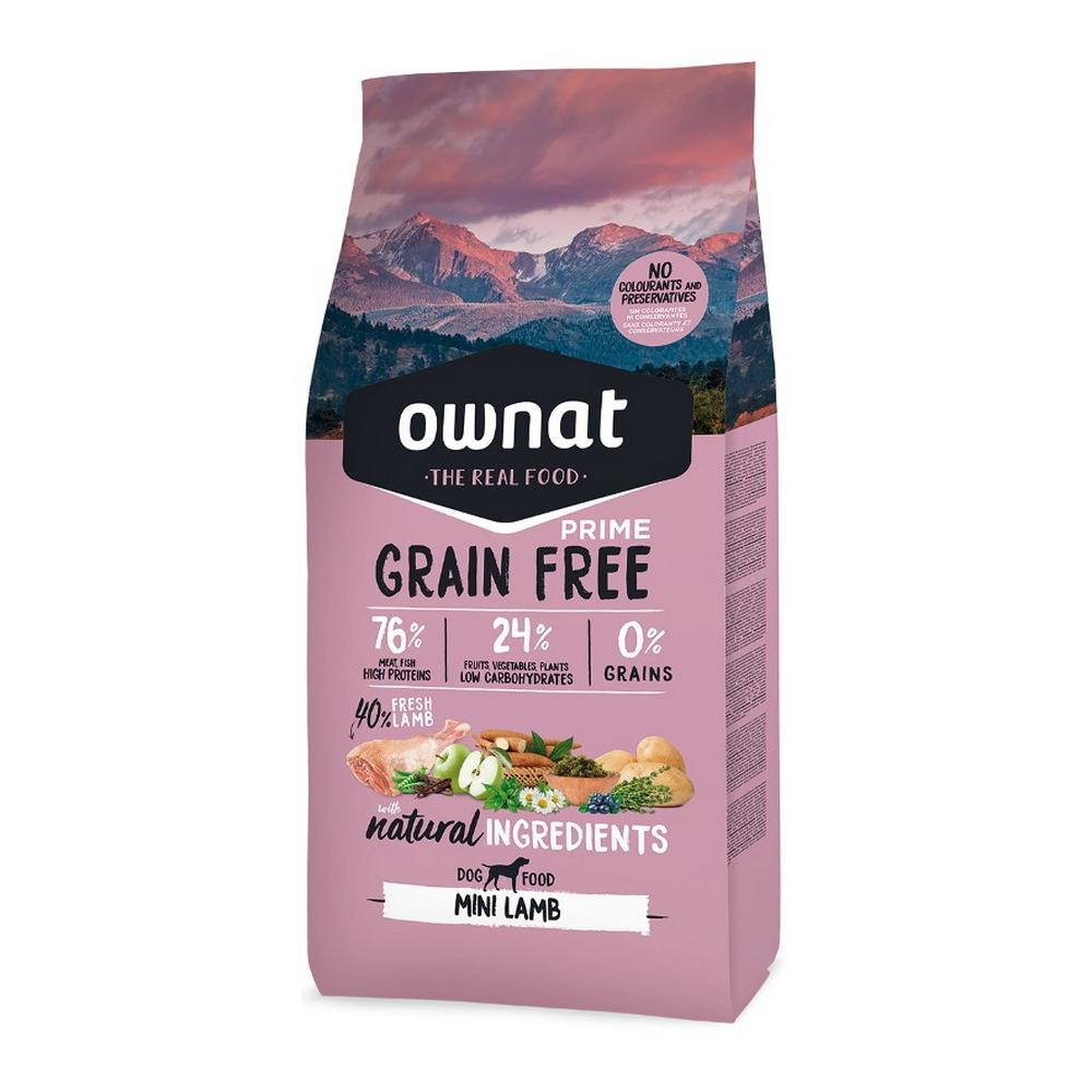 Ownat Mini Grain Free Сухой корм беззерновой для собак мелких пород, с ягненком, 1 кг