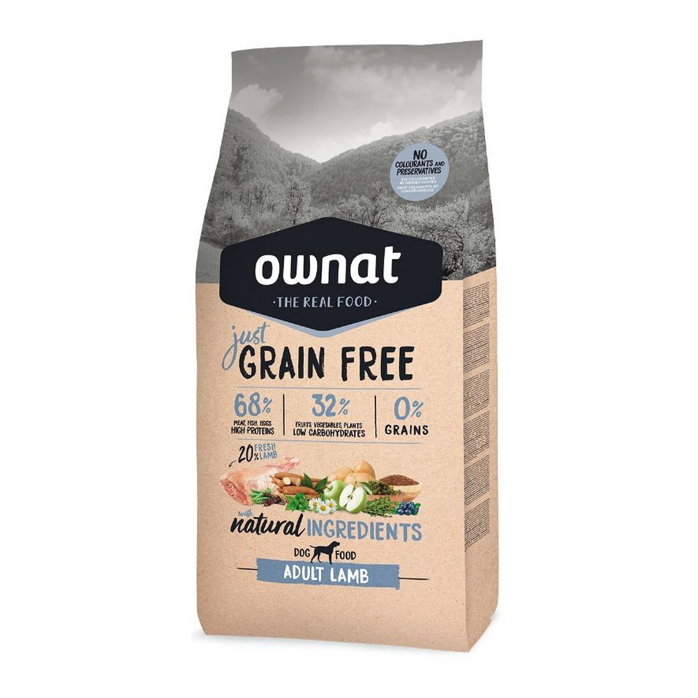 Ownat Adult Grain Free Сухой корм беззерновой для взрослых собак, с ягненком, 3 кг