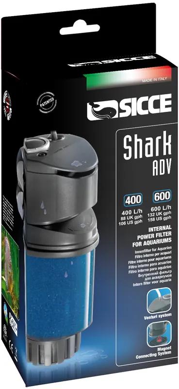 Sicce Фильтр внутренний SHARK ADV 400, 400 л/ч для аквариумов от 60 до 130л