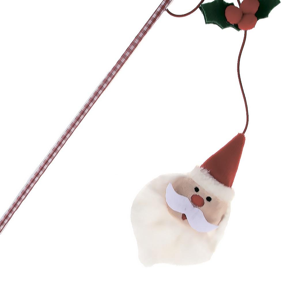 GiGwi Игрушка-дразнилка для кошек X-Mas Санта, 51 см