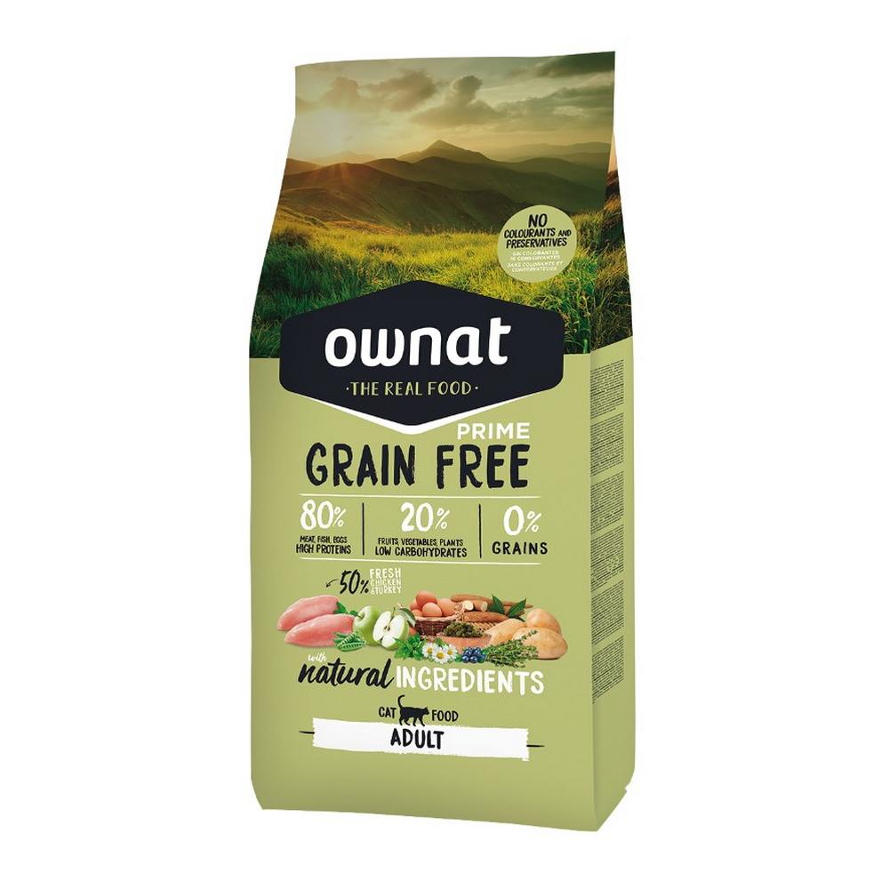 Ownat Adult Grain Free Сухой корм для взрослых кошек, с курицей и индейкой, 1 кг