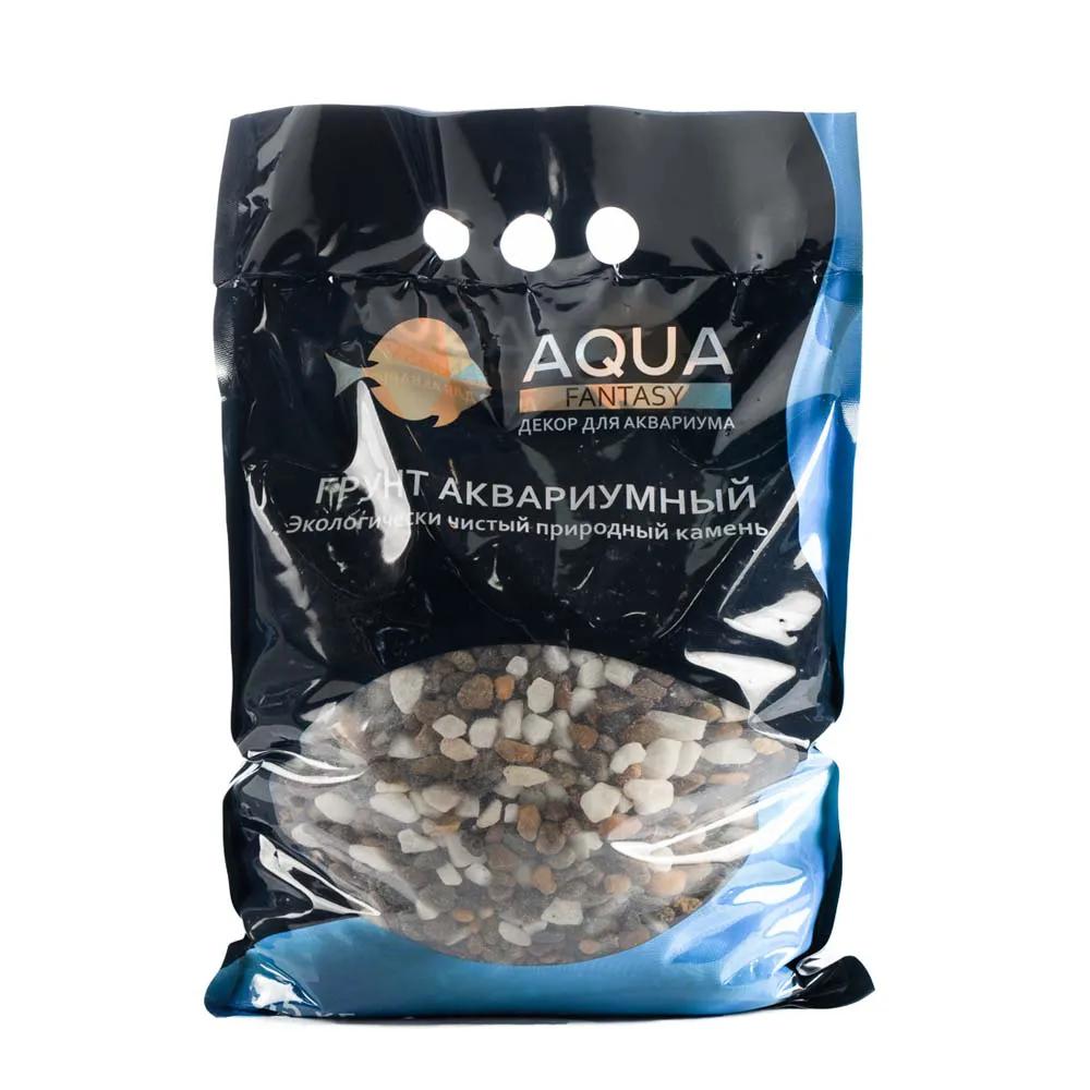 Aquafantasy Грунт аквариумный галька черноморская Premium, 5-10 мм, 3,5 кг