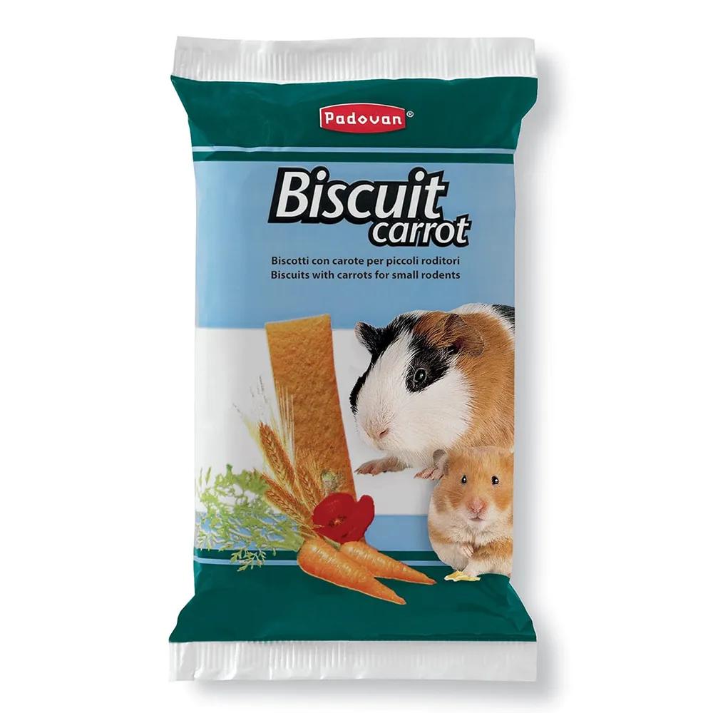 Padovan Biscuit Carrot Лакомство бисквиты с морковью для грызунов, 30 гр.