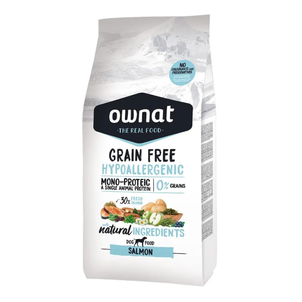 Ownat Grain Free Hypoallergenic Корм сухой гипоаллергенный для собак с лососем, 12 кг