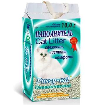 Pussy cat Наполнитель цеолитовый впитывающий для кошачьего туалета Океанический, 10 л (5 кг)