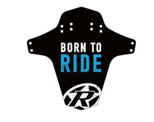 крылья велосипедные Reverse MUDFENDER - BORN TO RIDE (BLACK/LIGHT-BLUE)