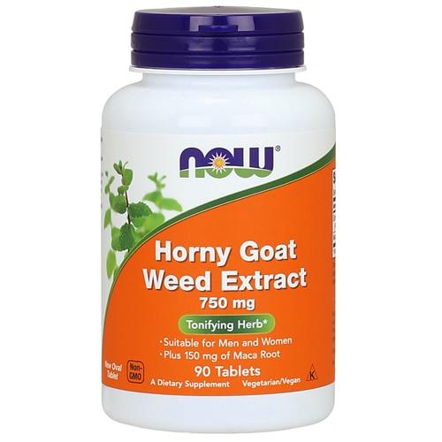 NOW Foods | Horny Goat Weed Extract -- 750 mg - 90 Tablets (Таблетки)