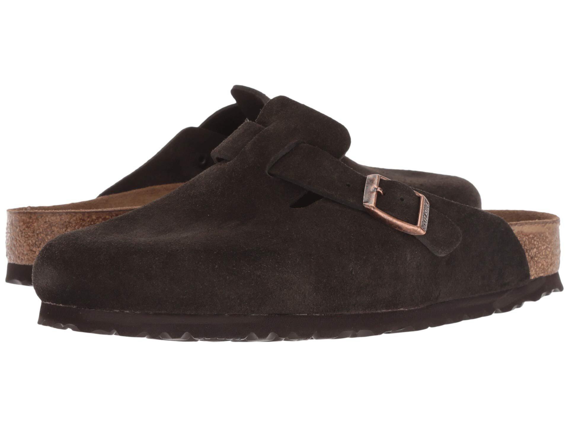 Унисекс Сабо и мюли Birkenstock Boston Soft Footbed - Suede