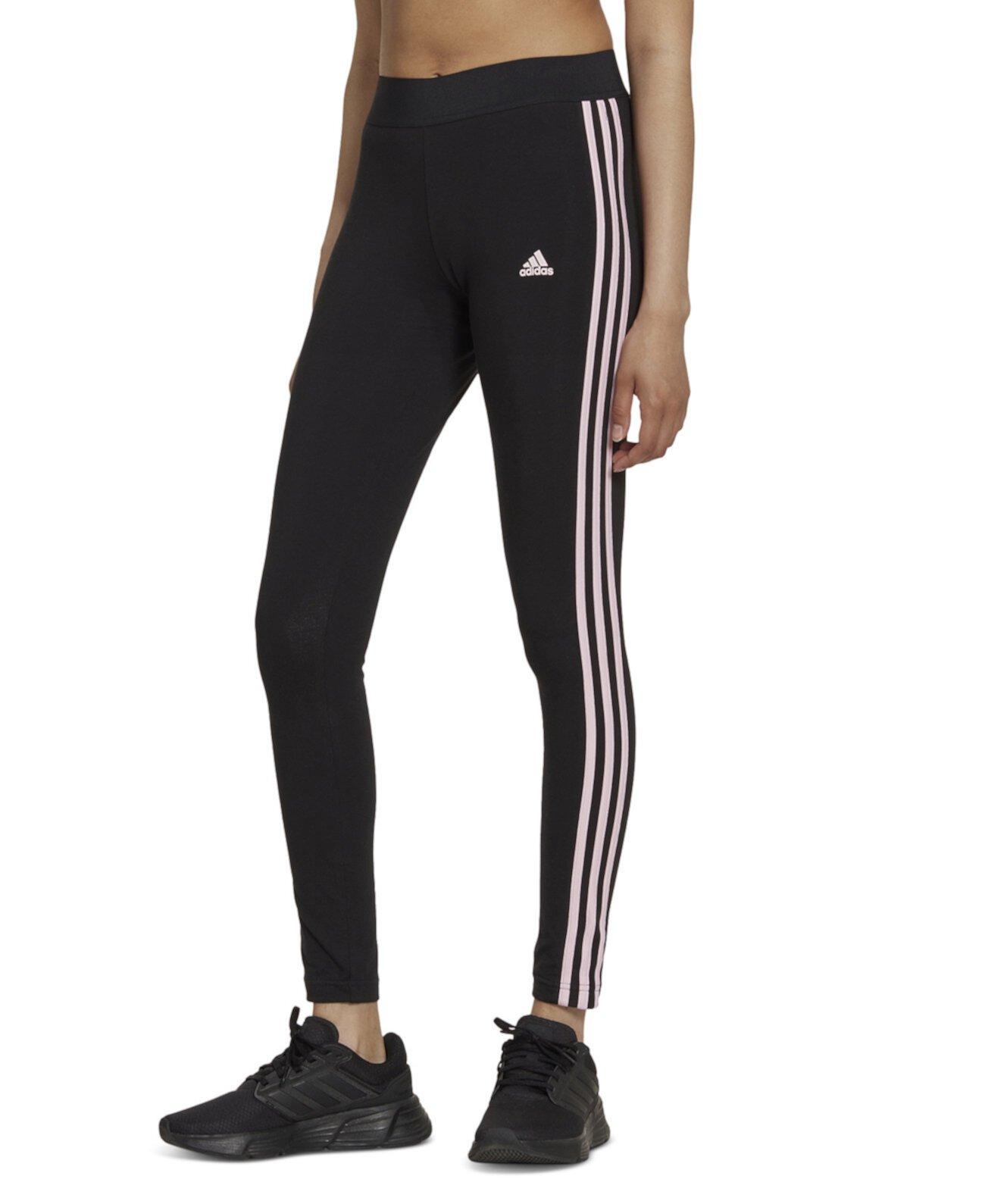 Женские леггинсы Adidas Essentials с культовыми тремя полосками, размеры от XS до 4X