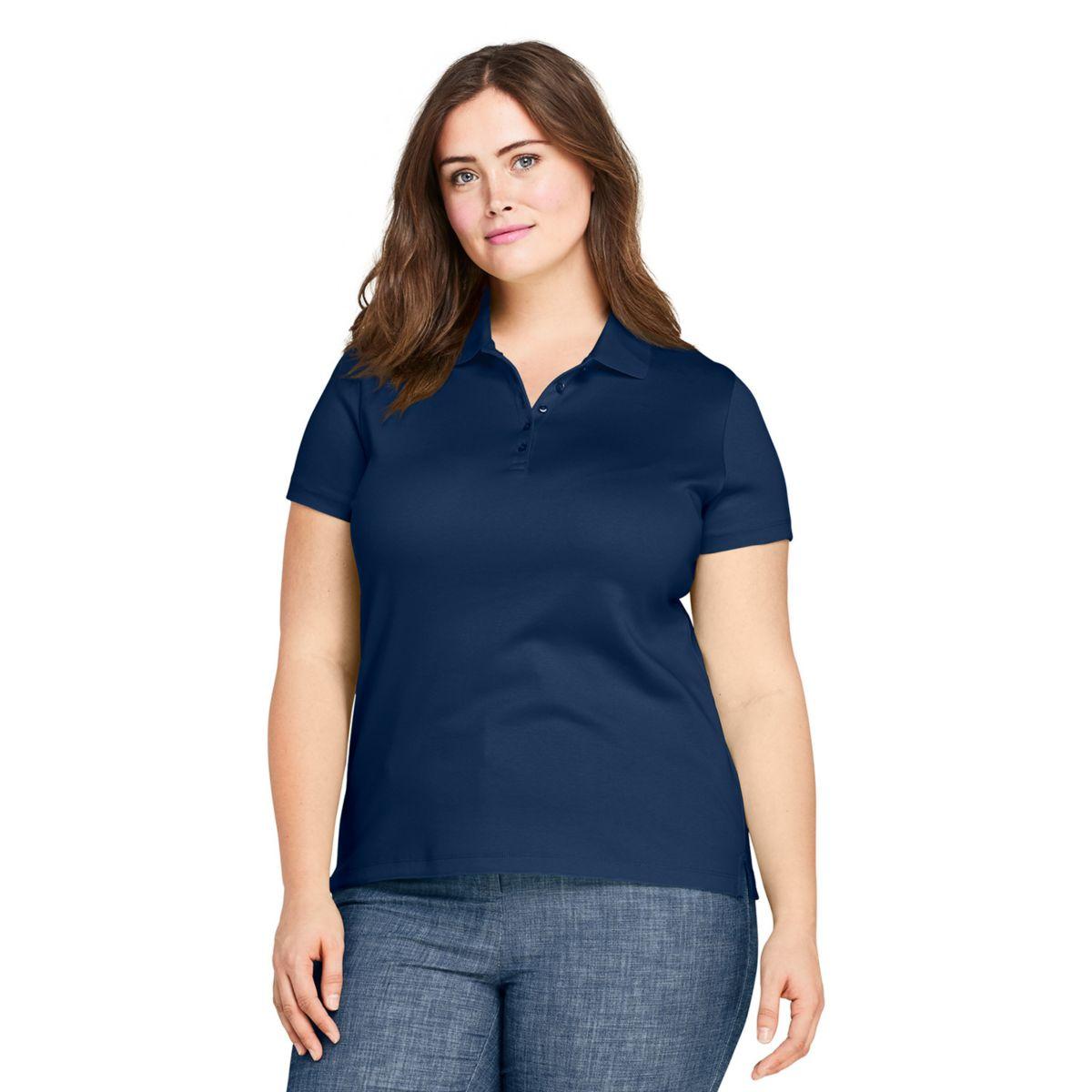 Женская Футболка Lands' End Supima Cotton Polo Shirt