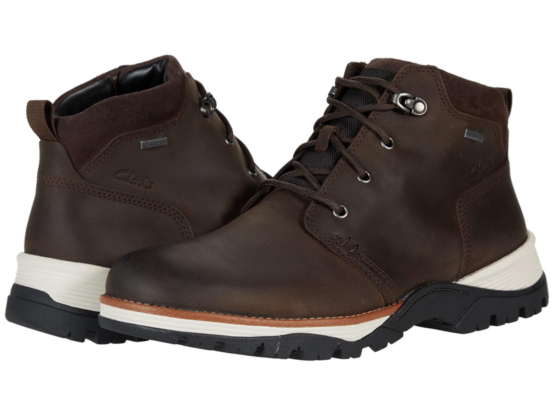 Кроссовки Clarks Topton Mid GTX с кожаным верхом и амортизацией Clarks Cushion Plus