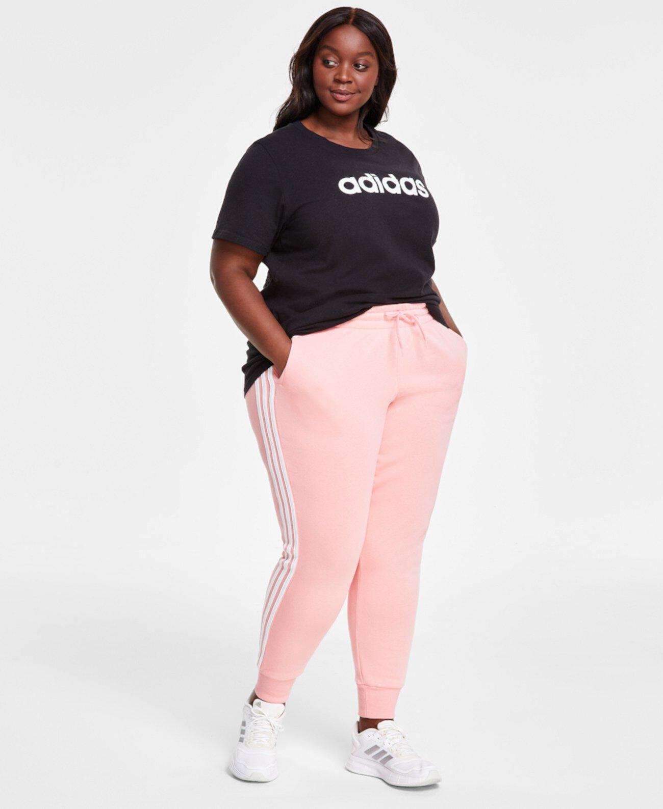 Женские Джоггеры Adidas Plus Size Essentials 3-Stripe Fleece