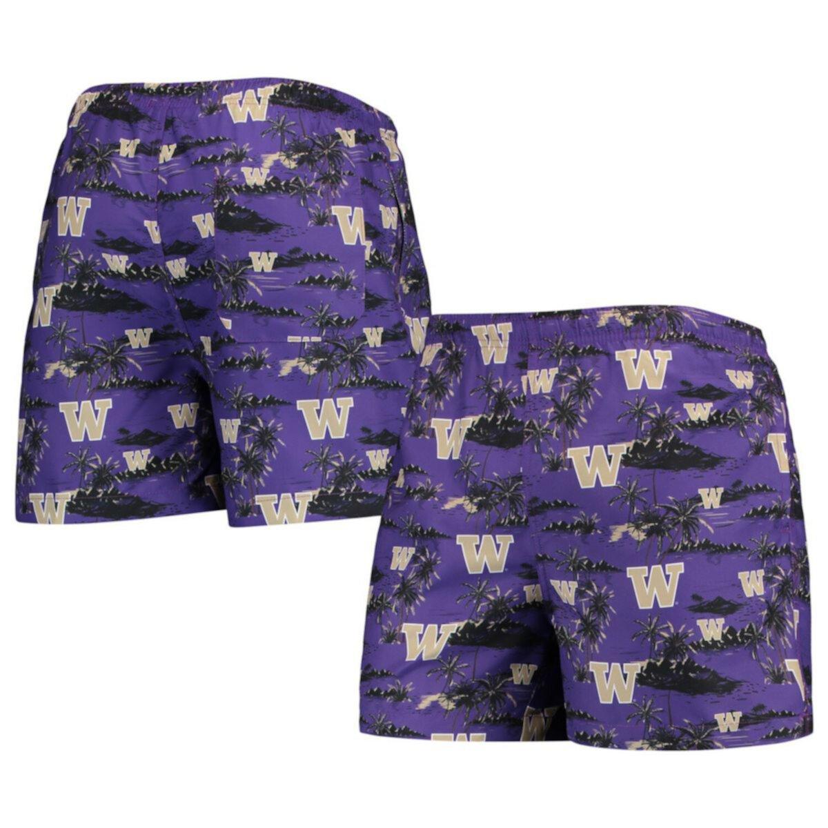 Мужские Шорты для плавания FOCO Washington Huskies Island Palm